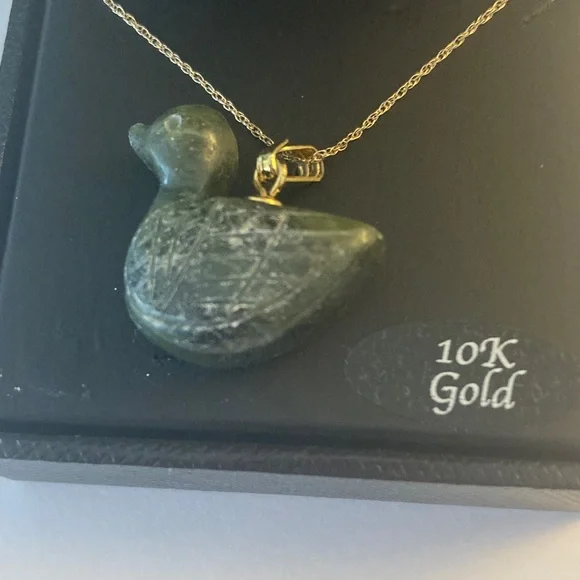 Duck Pendant Necklace (18 inch chain) - Picture 2 of 3